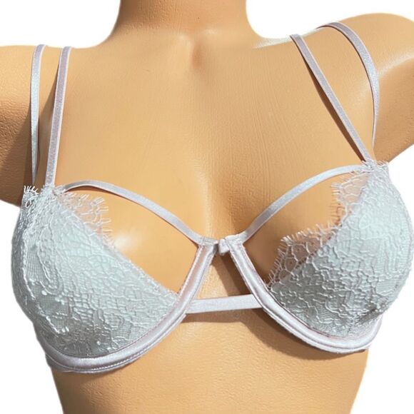 Victoria's Secret Very Lined strappy Balconet underwire Bra pink 34C - Picture 4 of 6